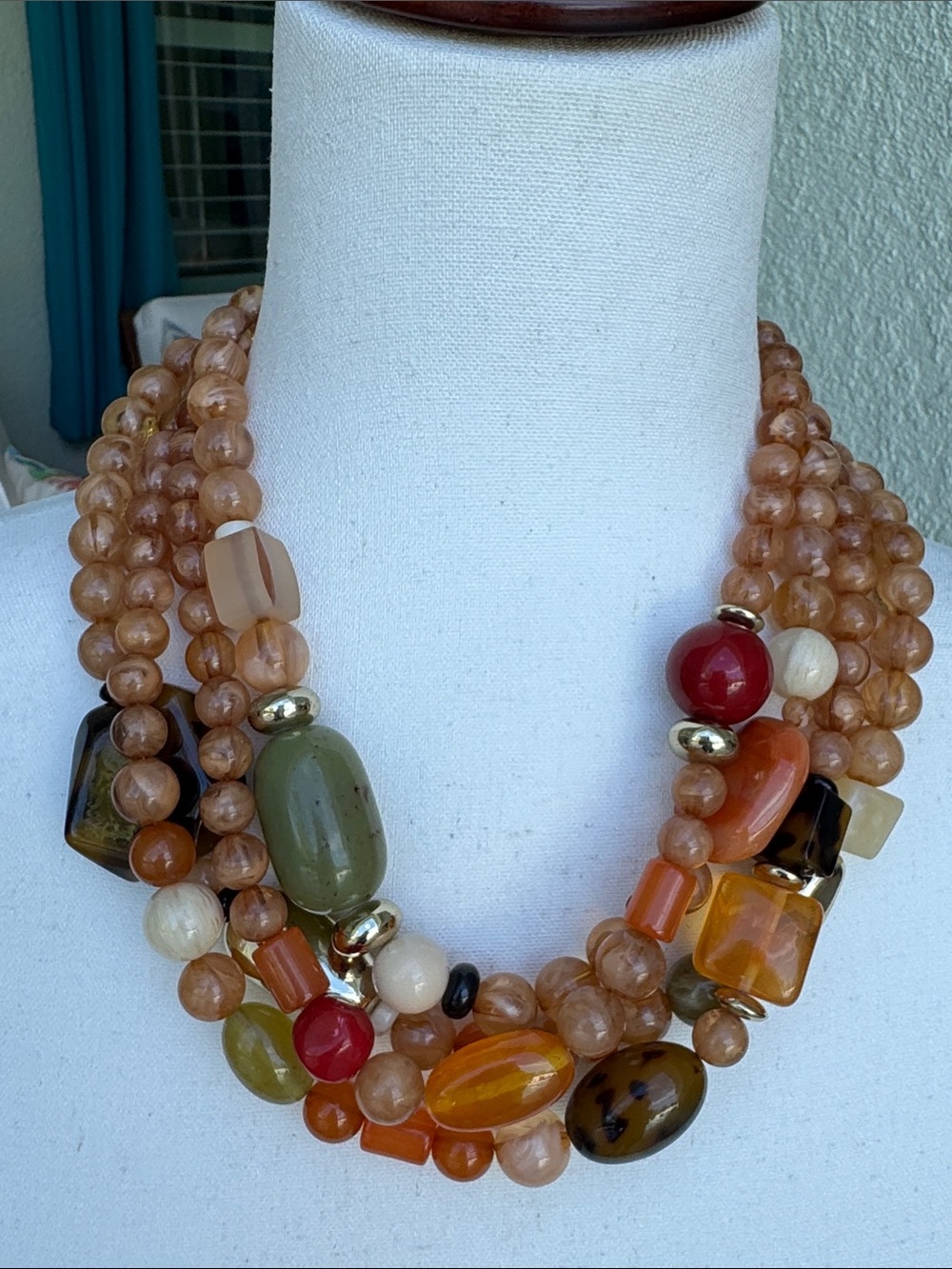Chico’s multi strand beaded necklace -NWOT